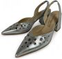 Laura Bellariva Metalen Sling met Oogjes Leer Zilver Gray Dames - Thumbnail 3