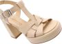 Laura Bellariva Traser Hoge Hak Sandalen Beige Dames - Thumbnail 7