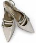 Laura Bellariva Slingback pumps met gespen en kitten hak Beige Dames - Thumbnail 5