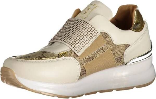 Laura Biagiotti Beige Polyester Sneaker met Contrastdetails Beige Dames