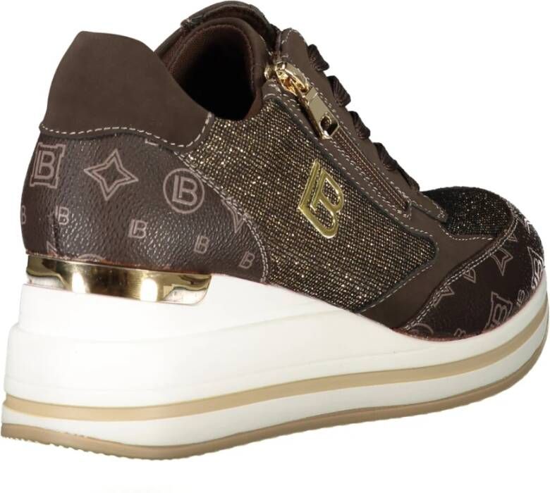 Laura Biagiotti Bruine Sportieve Sneakers met Zijrits Brown Dames