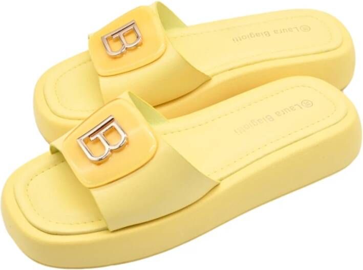 Laura Biagiotti Citroen Kalf Sandalen Lbed240000022 Yellow Dames