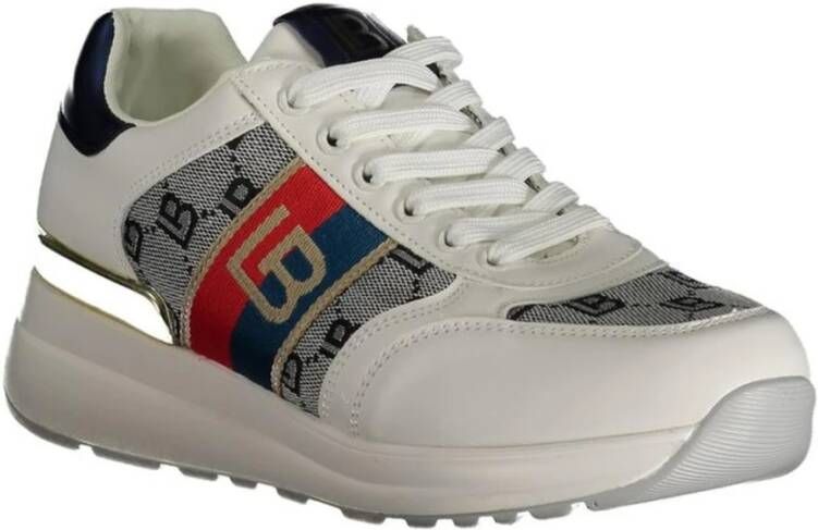 Laura Biagiotti Geborduurde Vetersneaker met Contrastdetails Multicolor Dames