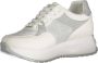 Laura Biagiotti Witte Polyester Sneakers met Veters Contrastdetails Print 4 cm Plateau Logo White Dames - Thumbnail 4