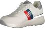 Laura Biagiotti Witte Polyester Sneakers met Veters Contrastdetails Borduursel Logo White Dames - Thumbnail 9