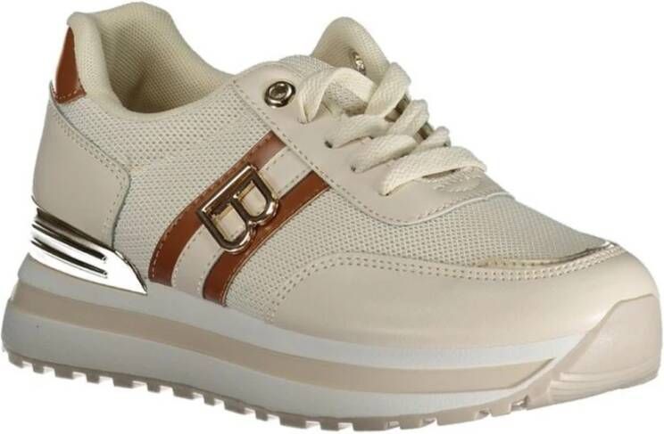 Laura Biagiotti Stijlvolle Lace-Up Sneaker met Logo White Dames