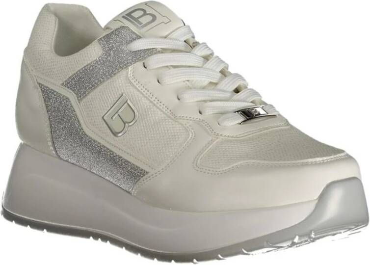 Laura Biagiotti Witte Platform Sneaker met Contrastdetails White Dames