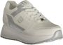 Laura Biagiotti Witte Polyester Sneakers met Veters Contrastdetails Print 4 cm Plateau Logo White Dames - Thumbnail 6