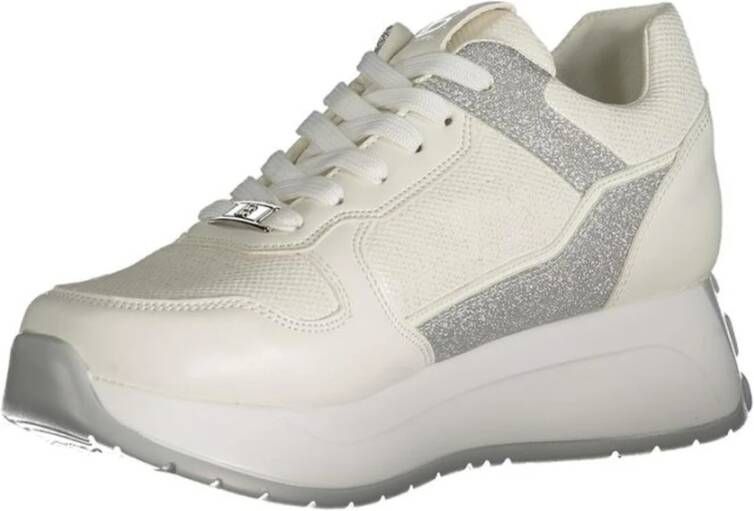 Laura Biagiotti Witte Platform Sneaker met Contrastdetails White Dames