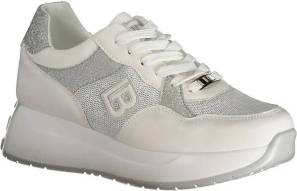 Laura Biagiotti Witte Polyester Sneakers met Details White Dames