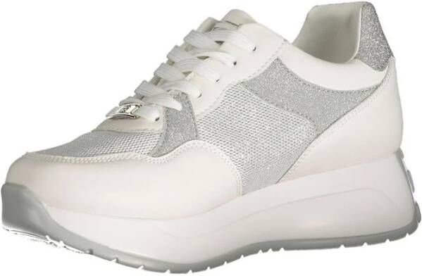 Laura Biagiotti Witte Polyester Sneakers met Details White Dames