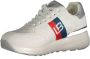 Laura Biagiotti Witte Polyester Sneakers met Veters Contrastdetails Borduursel Logo White Dames - Thumbnail 3