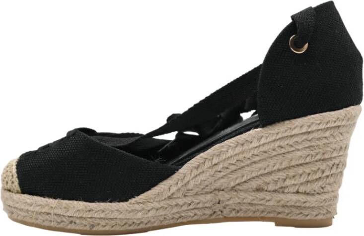 Laura Biagiotti Zwarte Espadrille Hakken Lbed240000016 Black Dames