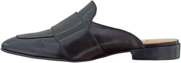 L'Autre Chose Klassieke Leren Loafer Schoen Black Dames