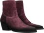 Lazamani Bordeaux Western Enkellaarsje Bruin Dames - Thumbnail 7