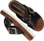 Lazamani Studded Leather Slipper with Buckle Closure Black Dames - Thumbnail 5