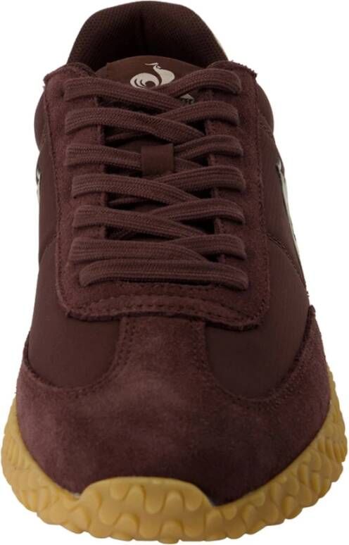 Le Coq Sportif Bruine Casual Sneakers met Rubberen Zool Brown Heren