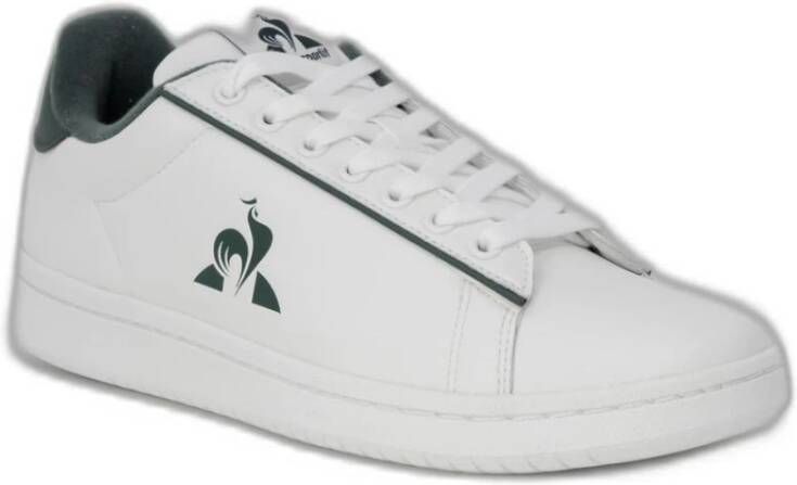 Le Coq Sportif Groene Leren Sportieve Sneakers met Rubberen Zool White Heren