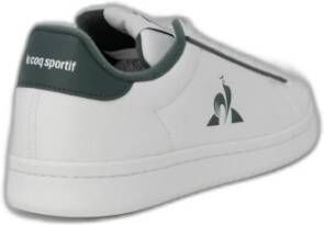 Le Coq Sportif Groene Leren Sportieve Sneakers met Rubberen Zool White Heren