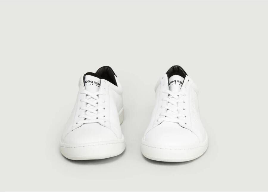 Le Coq Sportif Zwarte Leren Lage Sneakers White Dames