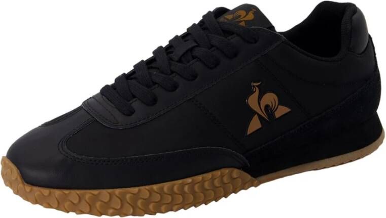 Le Coq Sportif Zwarte Sportieve Textiel Sneakers Black Heren