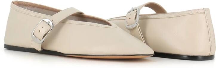 Le Monde Beryl Beige Leren Ballerina Schoenen Beige Dames