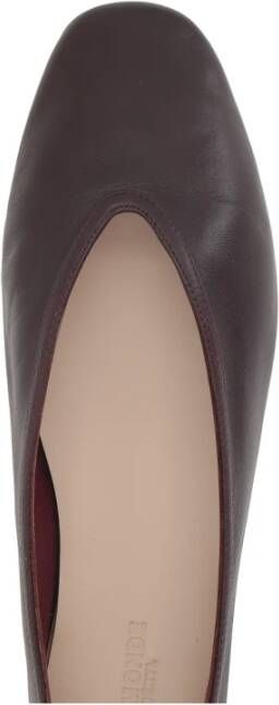 Le Monde Beryl Bordeaux Platte Schoenen Amandel Teen Leer Red Dames