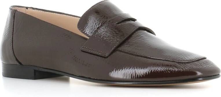 Le Monde Beryl Bruine Lakleren Loafer Brown Dames