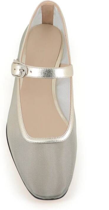 Le Monde Beryl Gouden Mesh Ballerina Platte Schoenen Beige Dames