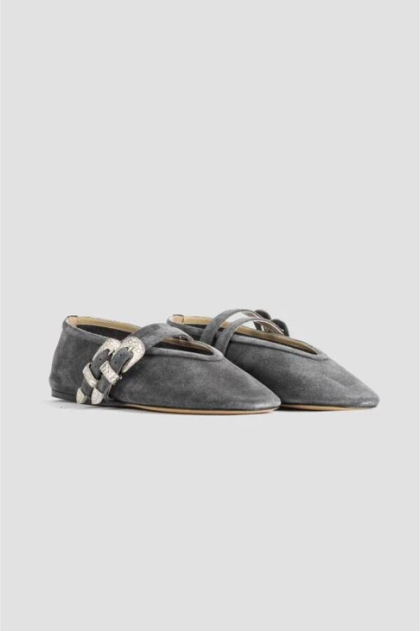 Le Monde Beryl Houtskool Grijs Suède Ballerinas Gray Dames