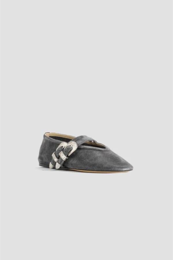 Le Monde Beryl Houtskool Grijs Suède Ballerinas Gray Dames