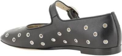 Le Monde Beryl Stijlvolle geperforeerde leren balletflats Black Dames