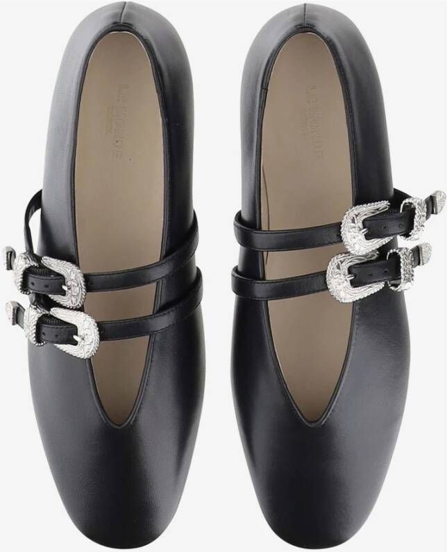 Le Monde Beryl Stijlvolle zwarte leren schoenen Black Dames