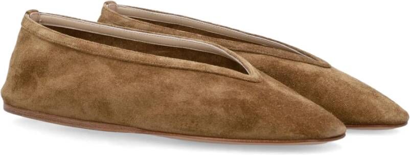 Le Monde Beryl Taupe Suède Slipper met Leren Binnenzool Beige Dames