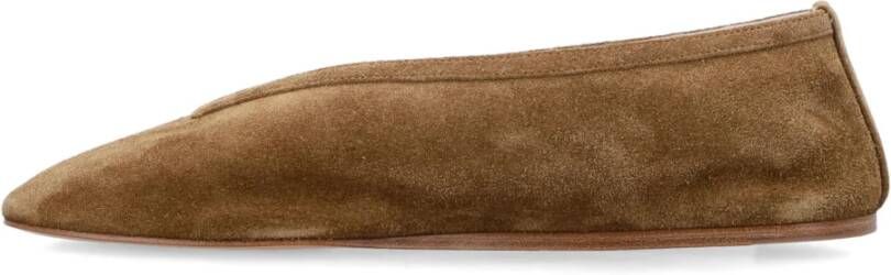 Le Monde Beryl Taupe Suède Slipper met Leren Binnenzool Beige Dames