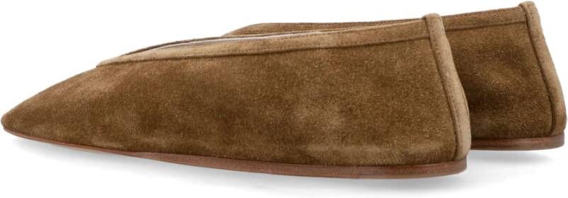 Le Monde Beryl Taupe Suède Slipper met Leren Binnenzool Beige Dames