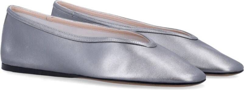 Le Monde Beryl Zilveren Gesloten Balletflats Luna Schoenen Gray Dames