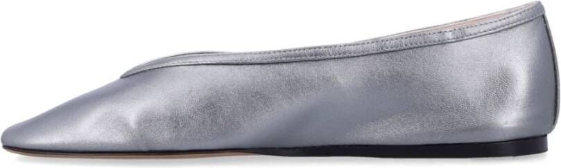 Le Monde Beryl Zilveren Gesloten Balletflats Luna Schoenen Gray Dames