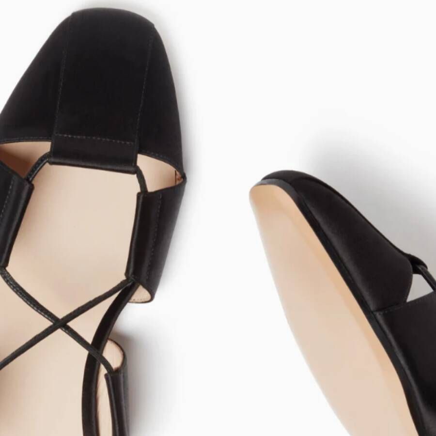 Le Monde Beryl Zwarte Mary Jane Platte Schoenen Black Dames