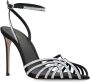 Le Silla Kristalversierde Satijnen Stiletto Sandalen Black Dames - Thumbnail 7