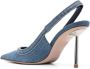 Le Silla Blauwe Denim Slingback Stiletto Hakken Blue Dames - Thumbnail 3