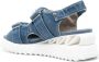 Le Silla Denim Plateau Sandalen Blue Dames - Thumbnail 3