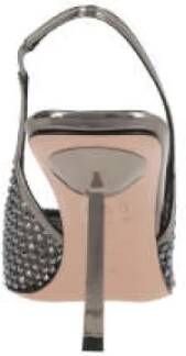 Le Silla Donkergrijze Kristal Slingback Hakken Gray Dames