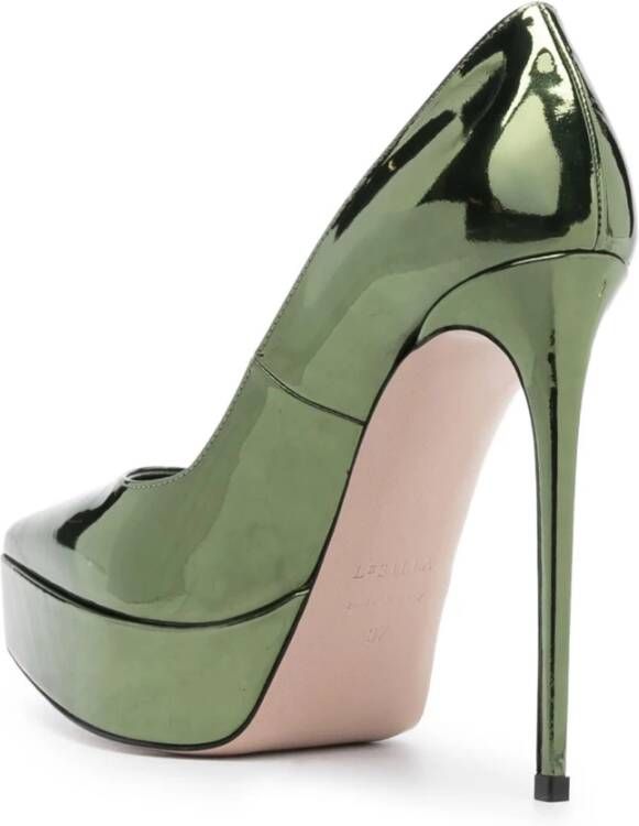 Le Silla Grijze leren stiletto hakken Green Dames