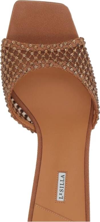 Le Silla Kristal Bruine Slide Sandalen Brown Dames