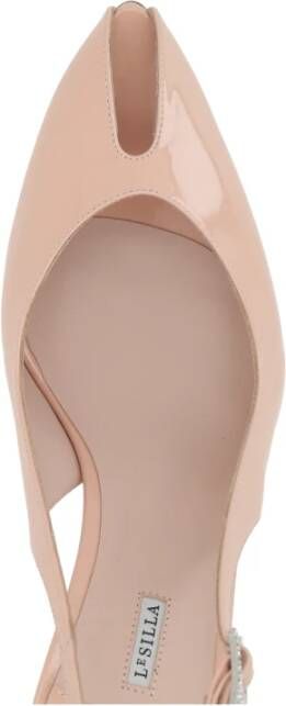 Le Silla Nude Patent Slingback Stiletto Hakken Beige Dames