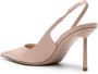 Le Silla Patent Finish Pointed Toe Slingback Heels Beige Dames - Thumbnail 3