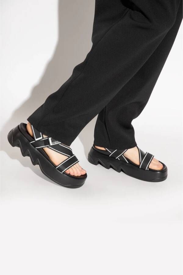 Le Silla Platformsandalen Zwart Dames