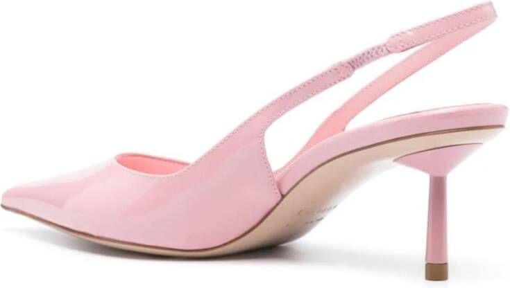 Le Silla Roze Lakleren Slingback Hakken Pink Dames