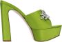 Le Silla Sandalen met plateauzool Groen - Thumbnail 4